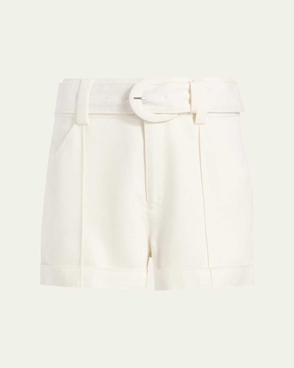 Aldi Belted Wide-Leg Linen Shorts